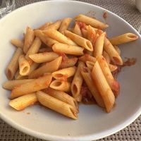 Penne with red sauce   at Lo Spuntino in San Gimignano