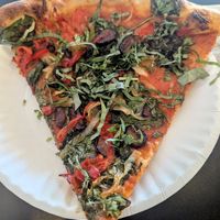 Vegan pizza at Slice 420 in Colorado Springs