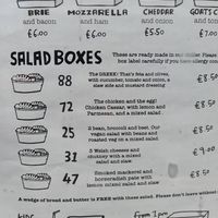 Menue at The Big Rock Cafe in Porthmadog