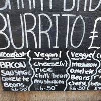 Menu at The Big Rock Cafe in Porthmadog