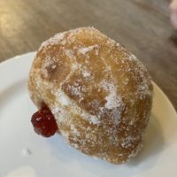 Vegan doughnut   at The Big Rock Cafe in Porthmadog