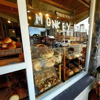 The Big Rock Cafe Outsife (Bread for Sale). at The Big Rock Cafe in Porthmadog
