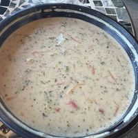 Potato broccoli soup  at Vegan It IZ Eats in Dayton