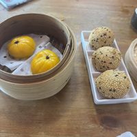 Sesame red bean ball and pumpkin dessert balls  at Taste of the Orient in Castlemaine