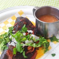 Mega quesabirria de setas at Vegandra in San Luis Potosi