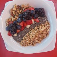 Smoothie dragonfruit bowl at Carefree Coffee Roastery in Carefree