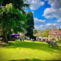 Massive lawned garden  at Horseshoe Hotel in Whitby