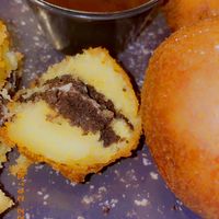 Deep fried Oreo with dark chocolate sauce   at Don Taco in Alexandria