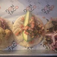Cauliflower, Avocado, Mushroom tacos made vegan   at Don Taco in Alexandria