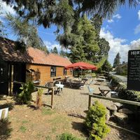 Tea garden   at Horseshoe Farm Shop in Whitby