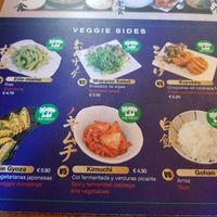 Vegan/vegetarian sides at Takumi Ramen in Barcelona