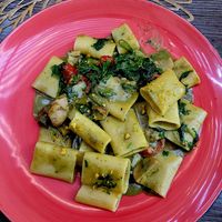 Pasta mit Steinpilzen und Pesto at La Tabisca in Rechberghausen