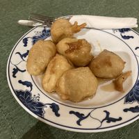 Deep fried banana with syrup    at Restaurante Big Shanghai in Albufeira