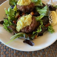 Vegan crab cakes  at G-Zen in Branford