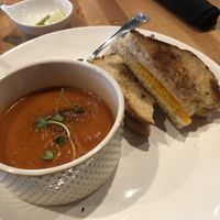 Grilled cheese and tomato soup  at Vegan & Vine in Phoenix