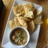 Nachos and salsa   at Vegan & Vine in Phoenix