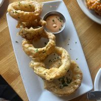 Onion rings with spicy mayo   at Vegan & Vine in Phoenix