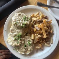 Biscuits & gravy — sooooo yummy!!!  at Vegan & Vine in Phoenix