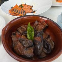 Eggplant and pumpkin  at Saraceno d'Oro in Positano