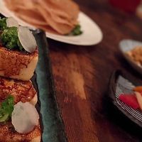 Chickpea tofu at Bao Bei in Vancouver