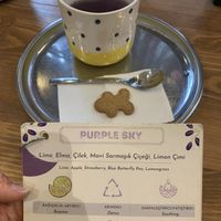 Purple Sky herbal tea infusion. So tasty and refreshing!  at Happie Balat in Istanbul