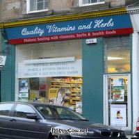Outside view at Quality Vitamins and Herbs in Glasgow