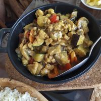 Caril de soja e legumes delicioso at São João in Comporta