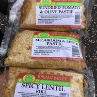 Vegan pasties from the fridge section - 3 of many! at Roots Fruits and Flowers - Argyle St in Glasgow