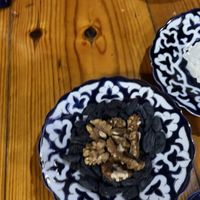 raisins&walnuts, sugar candy  at Silk Road Tea House in Bukhara