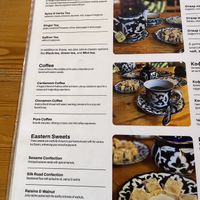 Menu  at Silk Road Tea House in Bukhara
