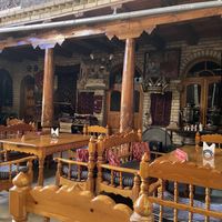 Inside  at Silk Road Tea House in Bukhara