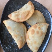 Onion pies  at Kosmos Fish Tavern in Crete