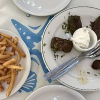 Dolmades and Fries  at Rustico in Rhodes