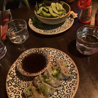 gyoza, edamame at SIN in Stockholm