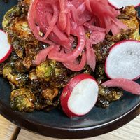 Brussels sprouts were v good  at Whiskey Kitchen in Raleigh