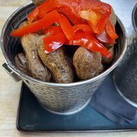 Boiled peanuts… not as bad as canned ones but not I’ve had better from gas stations. 🤷🏻‍♀️   at Whiskey Kitchen in Raleigh
