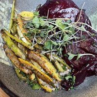 Grain bowl. Okay but pretty much just ate the veggies off top, wasn’t a fan of the grain part of the bowl    at Whiskey Kitchen in Raleigh