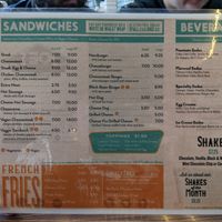 menu at Joe's Steaks + Soda Shop in Philadelphia