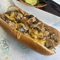 “Vegan” cheesesteak, which is apparently mislabeled due to the bread😒 at Joe's Steaks + Soda Shop in Philadelphia