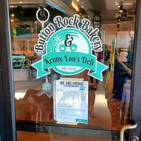 Front door at Button Rock Bakery & Kenny Lou's Deli in Lafayette