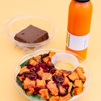 Sweet potato Salad, carotene dream, and chocolate tart, are out of this world good! at RAWGIRLS East Memphis Food Truck in Memphis