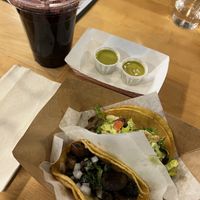 Mushroom asada taco and a veggie taco  at Tacotarian - Blue Diamond Rd in Las Vegas