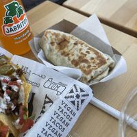 Kids bean and cheese burrito   at Tacotarian - Blue Diamond Rd in Las Vegas