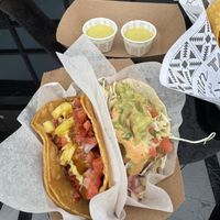 Al pastor and avocado tacos  at Tacotarian - Blue Diamond Rd in Las Vegas