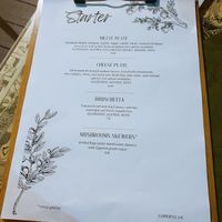 The menu at Origami in La Spezia