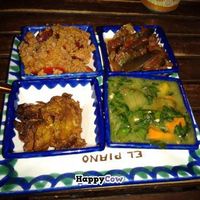 Chili, Bhajis, Chinese salad, fried eggplants at El Piano - Malaga in Malaga