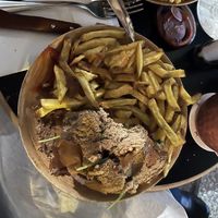 Burger has completely crumbled   at Maison Sauvage in Paris
