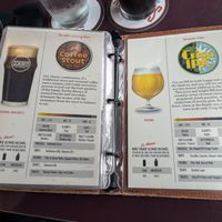 Beer menu has stats and descriptions of each beer at Schlafly Tap Room in St Louis