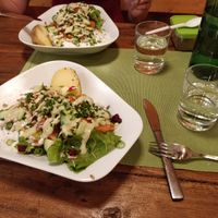 A 'Swedish' dish with potatoes at Wurzelküche-Gesundes MIttag in Dresden