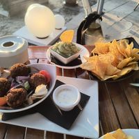 Falafel and guacamole at Can Jaume Beach Bar in Ibiza